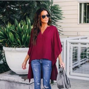 World's A Stage High Low Kimono Top - Nude - Med